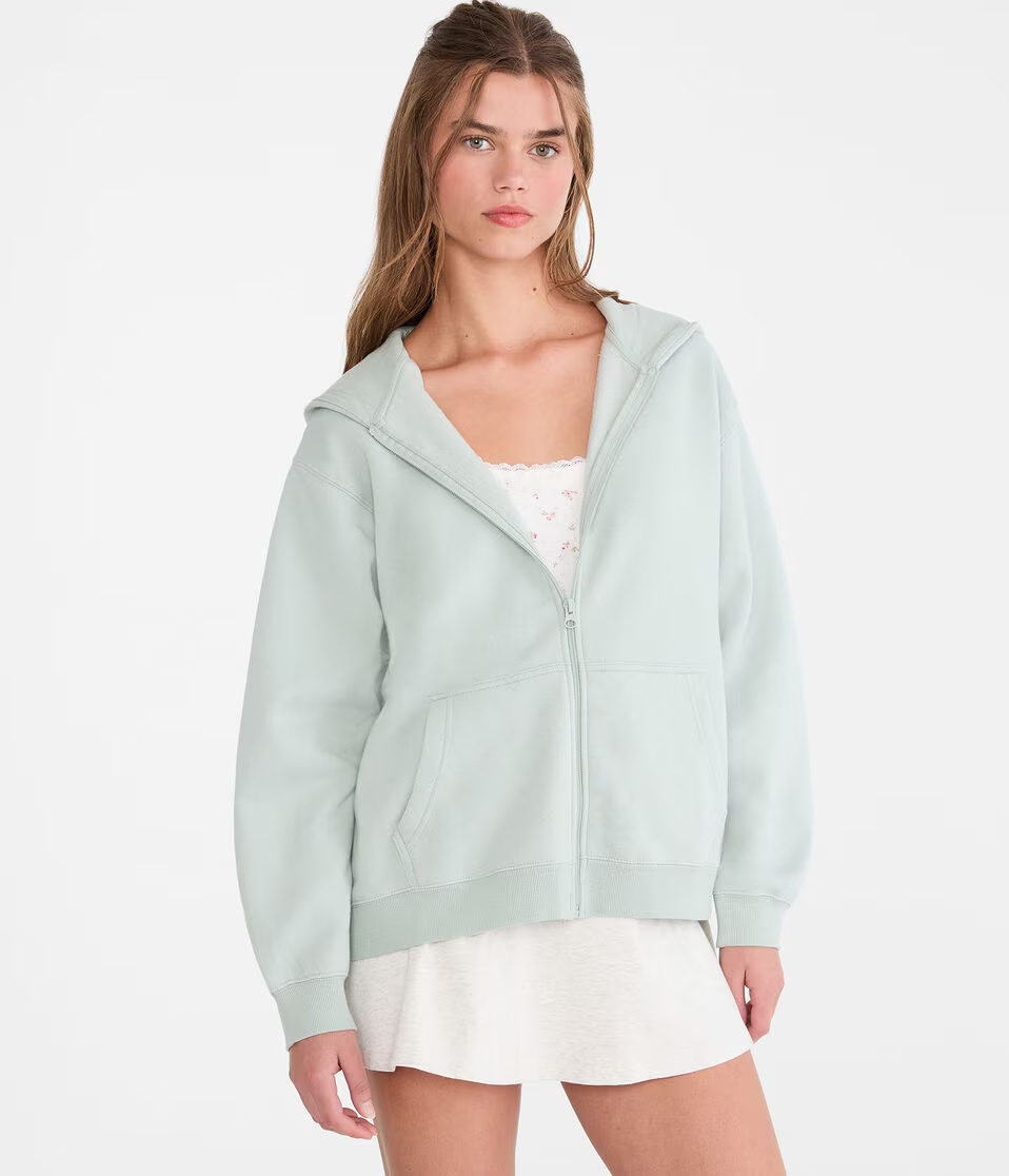 Cloud Soft Oversized Full-Zip Hoodie