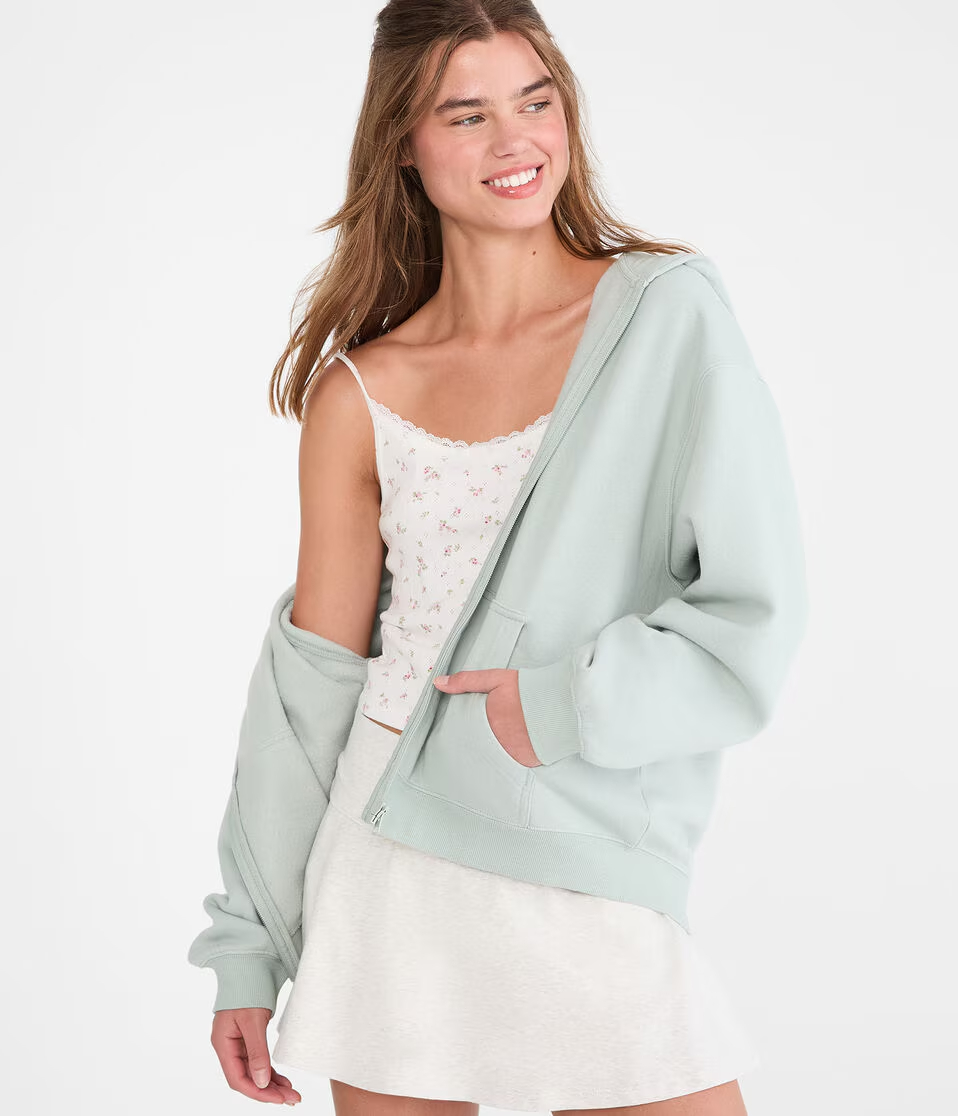 Cloud Soft Oversized Full-Zip Hoodie