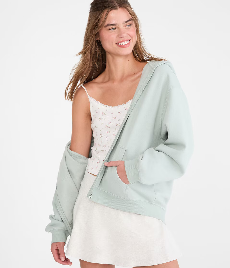 Cloud Soft Oversized Full-Zip Hoodie