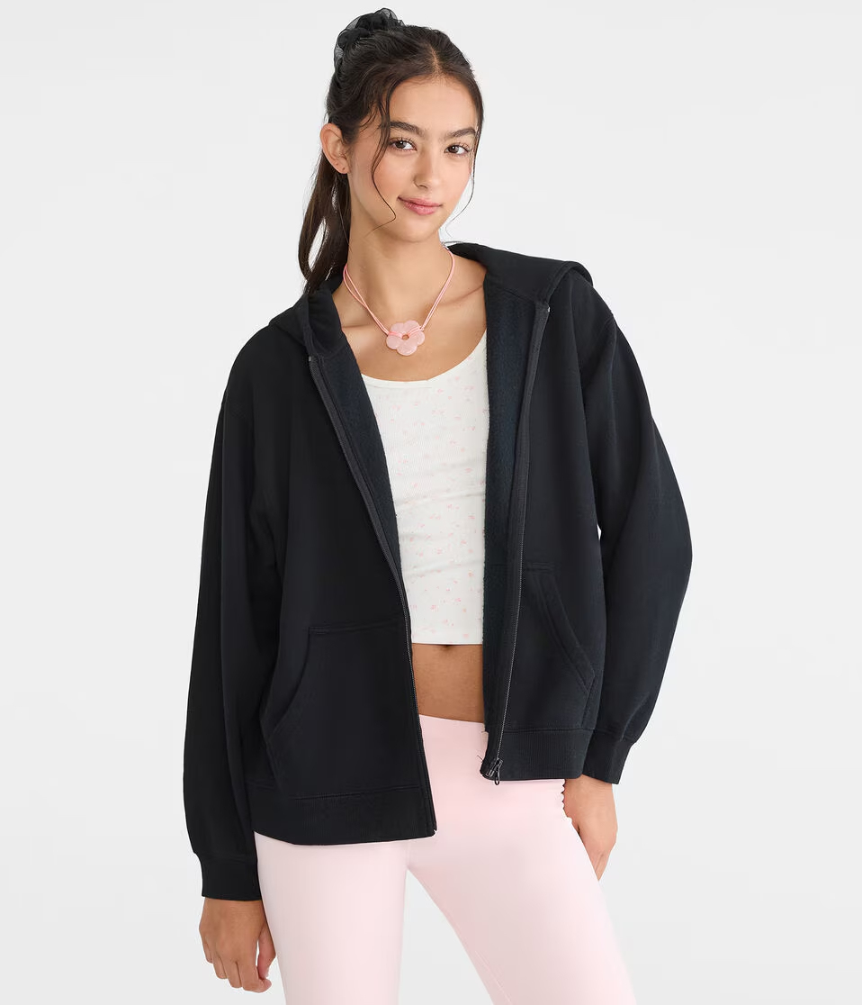 Cloud Soft Oversized Full-Zip Hoodie