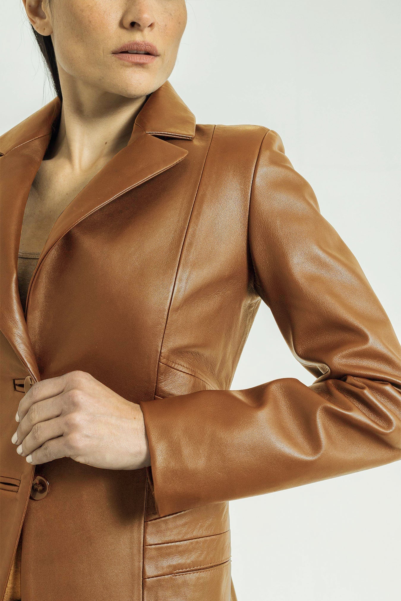 Daniela Leather Blazer
