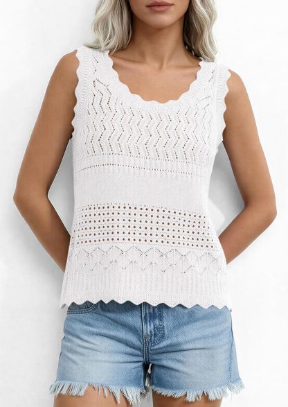 Women's Boho Beach Knit Crochet Tank Tops