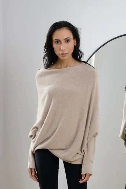 Asymmetric Draped Jumper Sweater