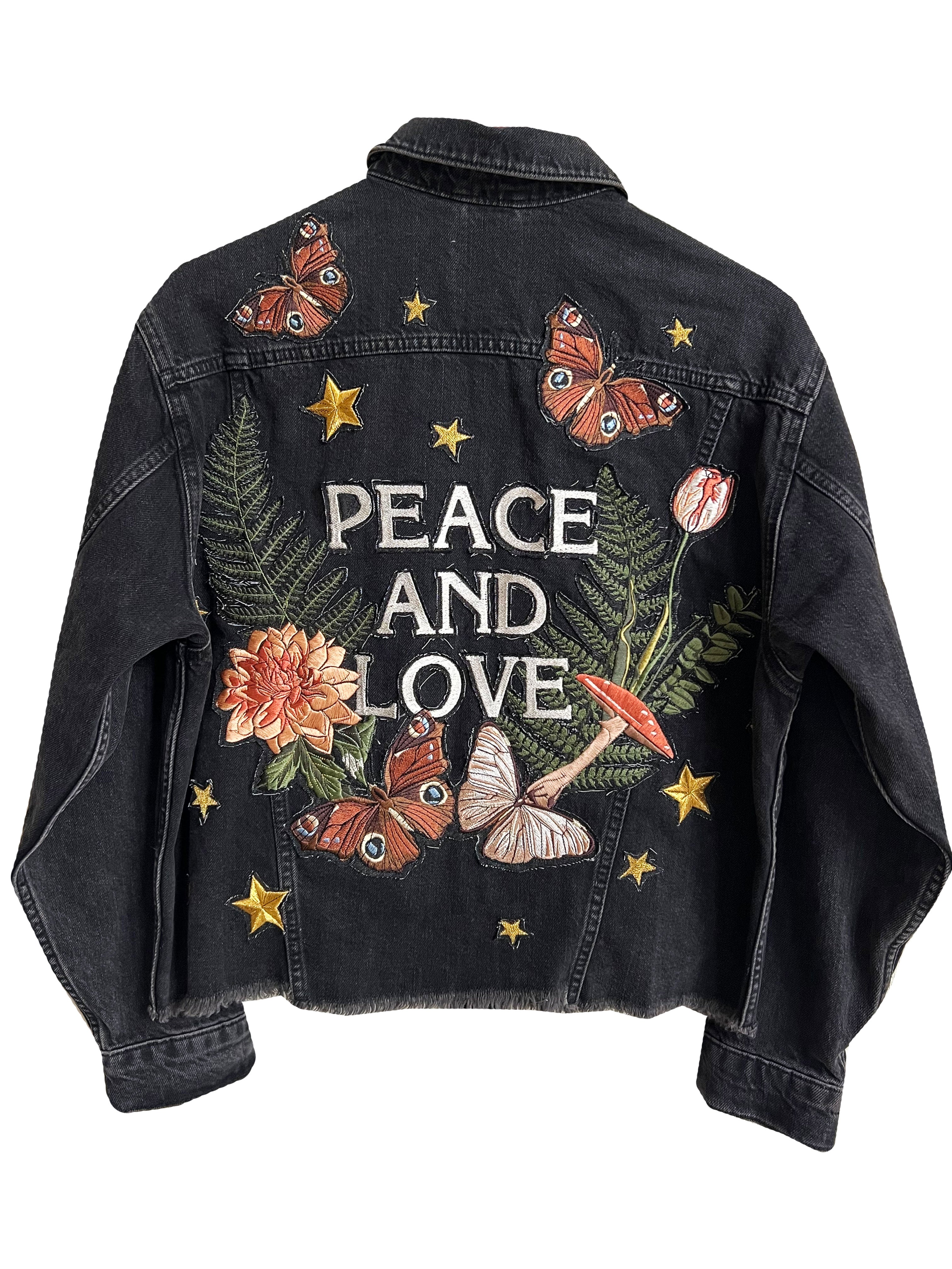 Peace and Love, Raw Hem Denim Jacket