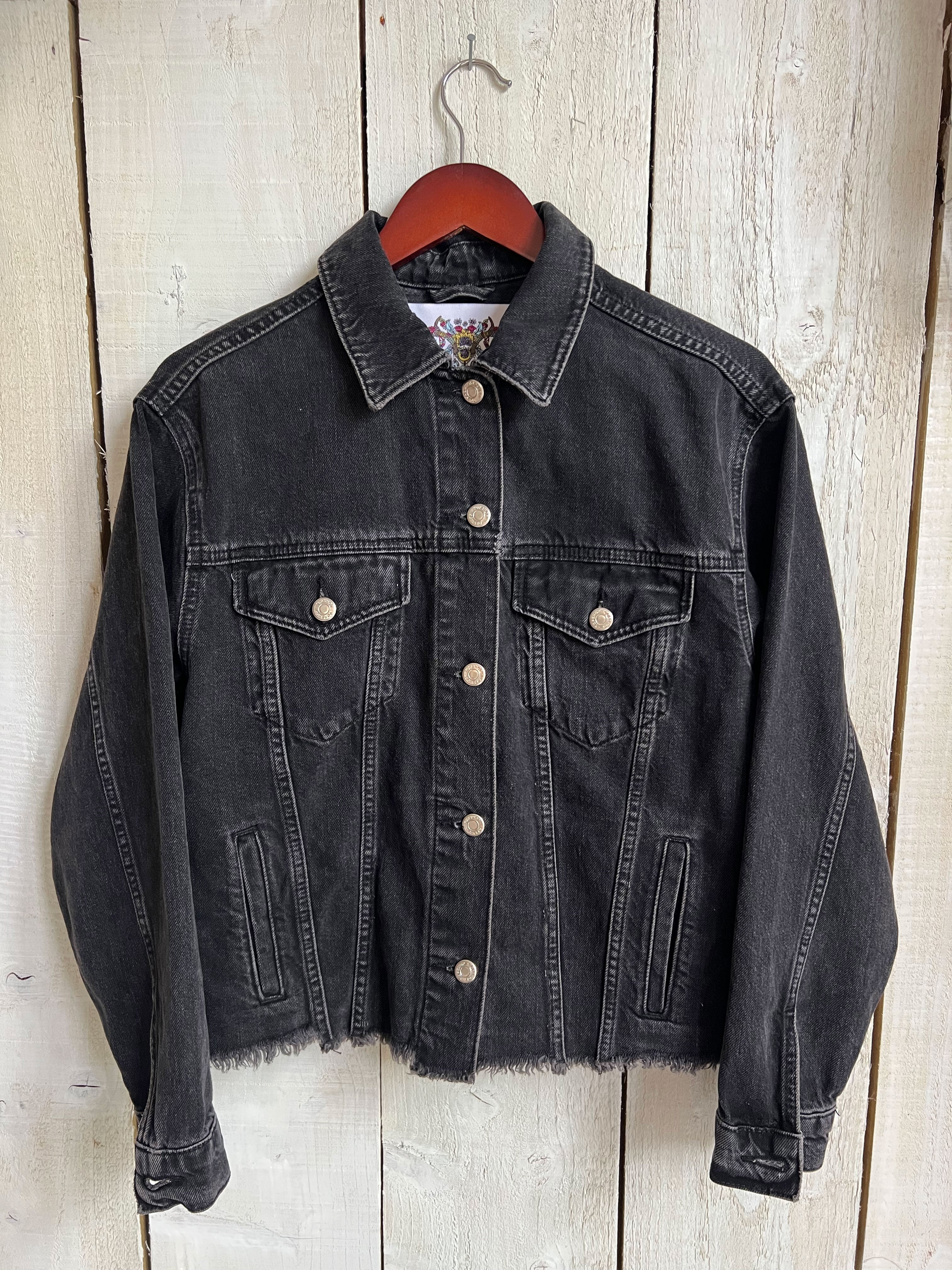 Peace and Love, Raw Hem Denim Jacket