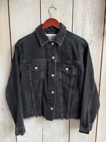 Peace and Love, Raw Hem Denim Jacket