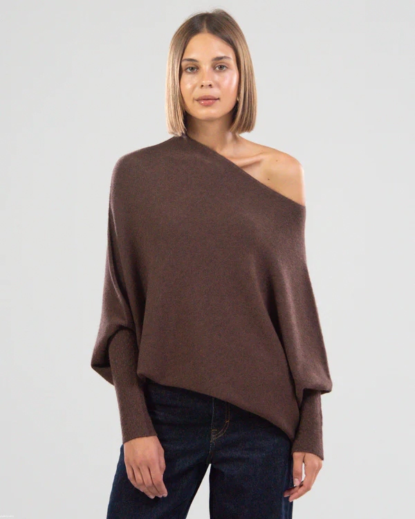 Asymmetric Draped Jumper Sweater