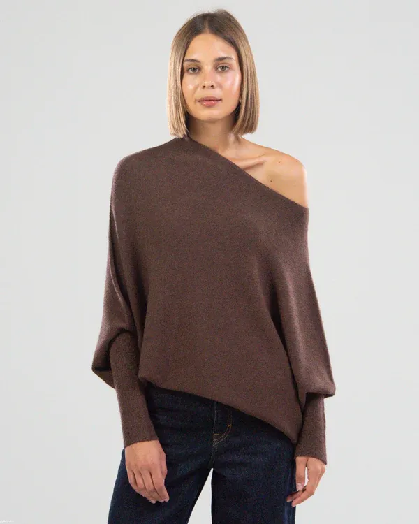 Asymmetric Draped Jumper Sweater