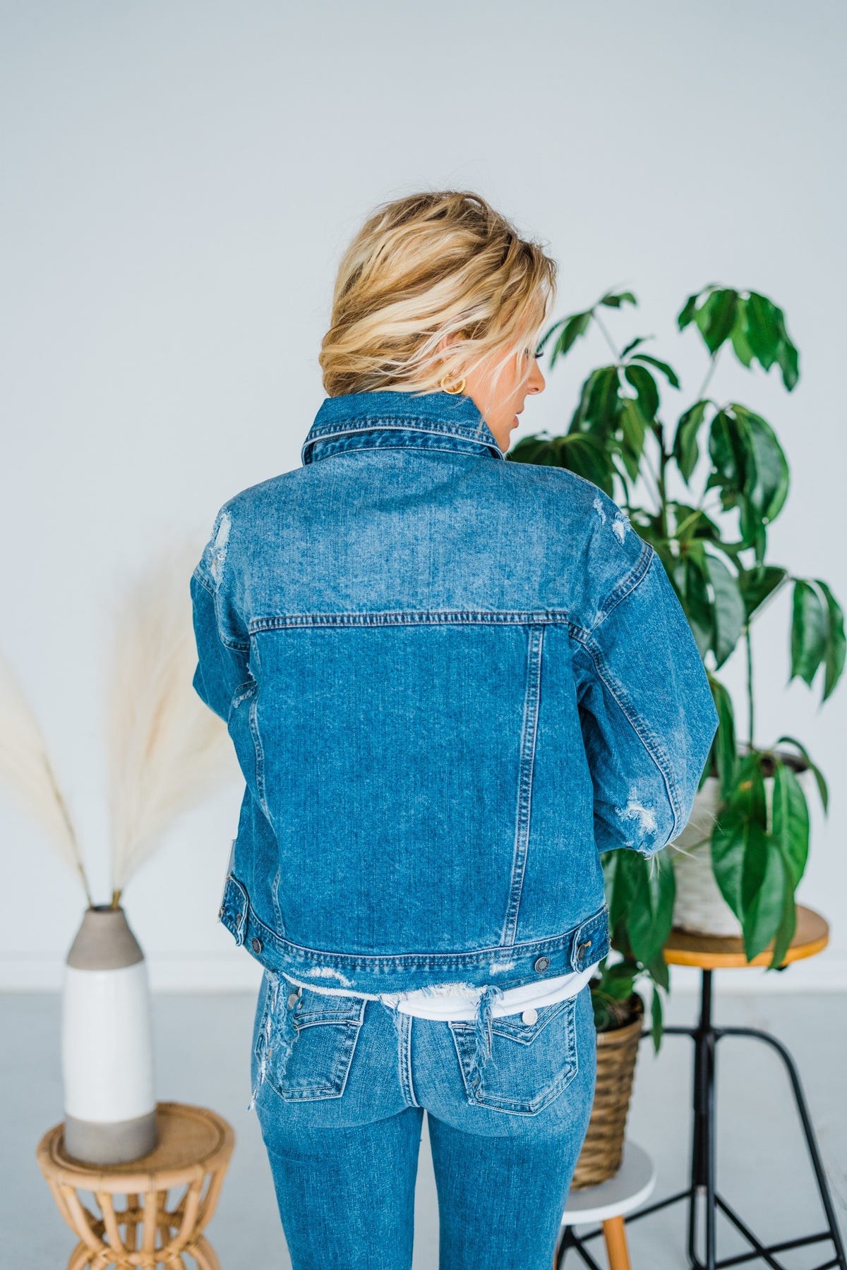 Rainbow Thread Destroy Boyfriend Jacket