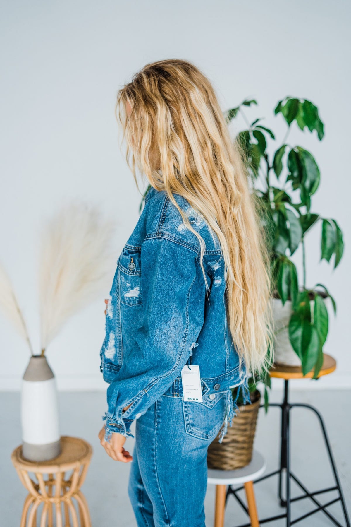 Rainbow Thread Destroy Boyfriend Jacket