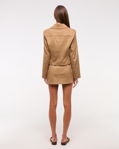 Slim Zip Vegan Leather Jacket