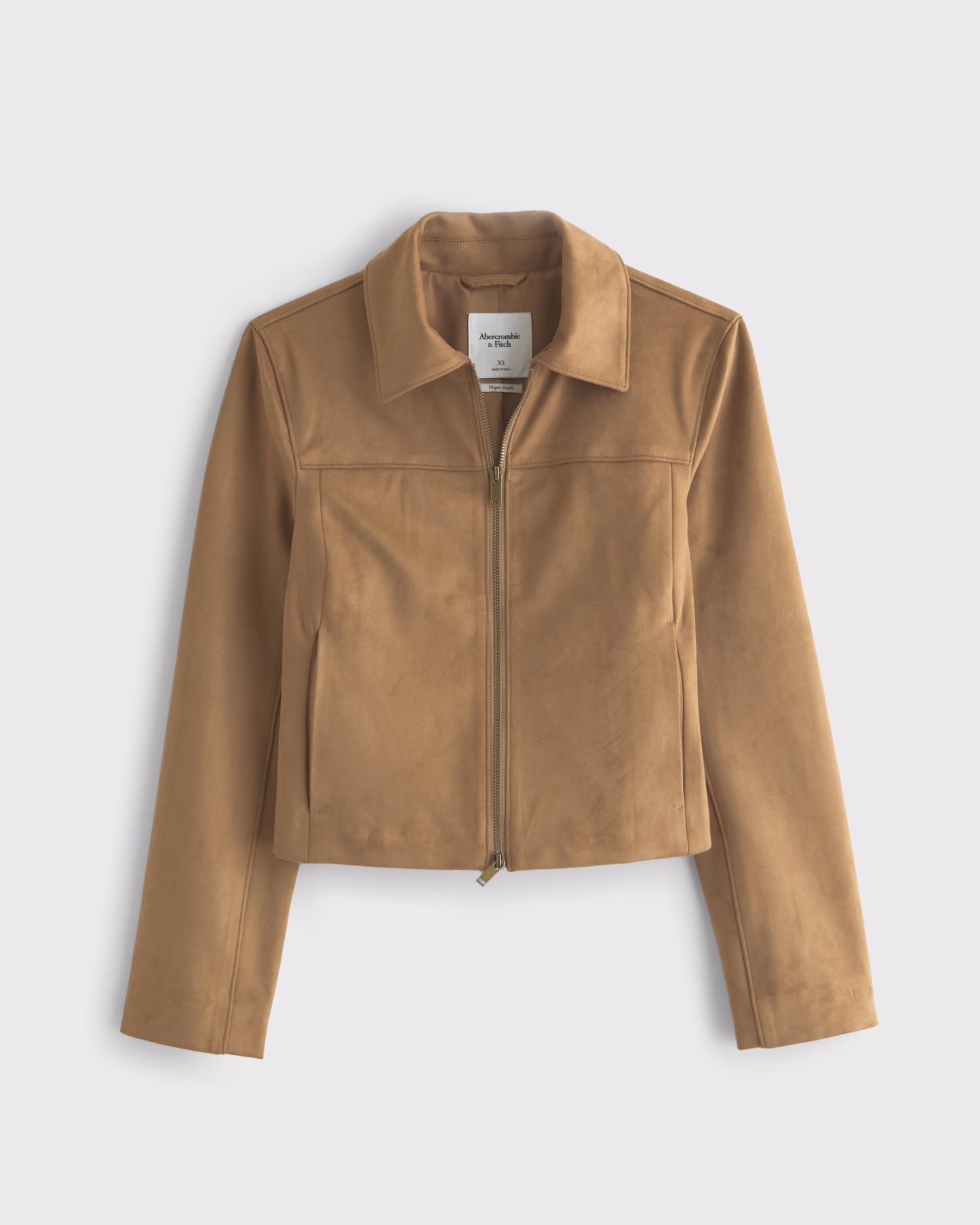 Slim Zip Vegan Leather Jacket