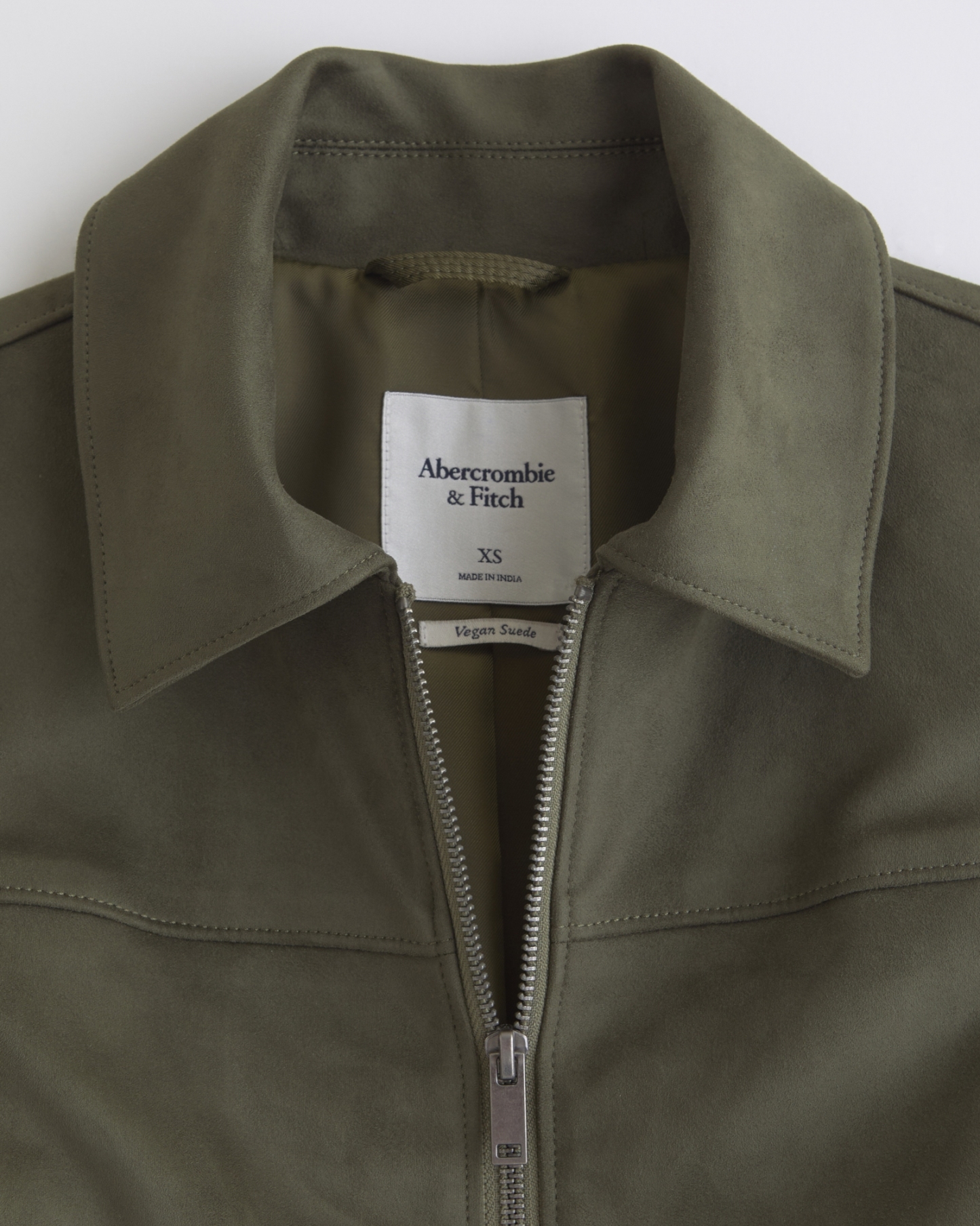 Slim Zip Vegan Leather Jacket