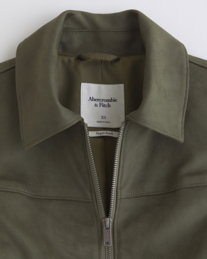 Slim Zip Vegan Leather Jacket