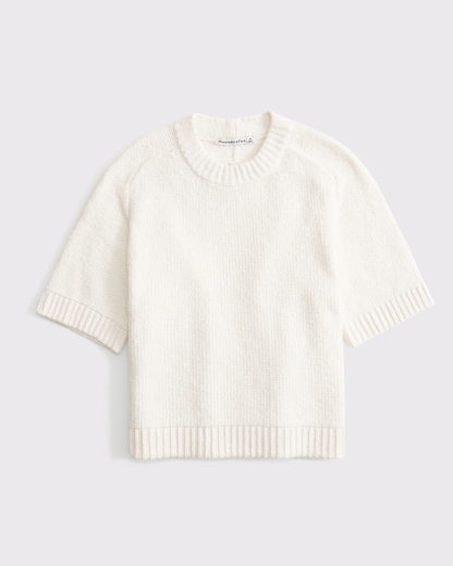 The A&F Madeline Textural Crew Sweater Tee