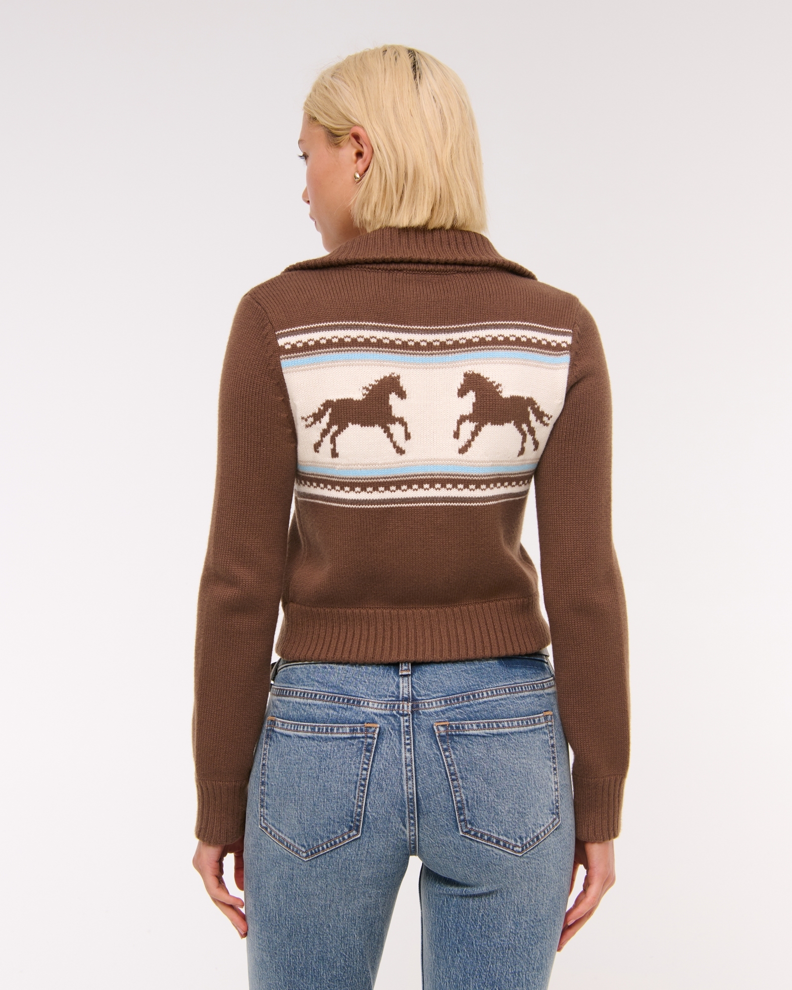 Double Zipper Western Cardigan