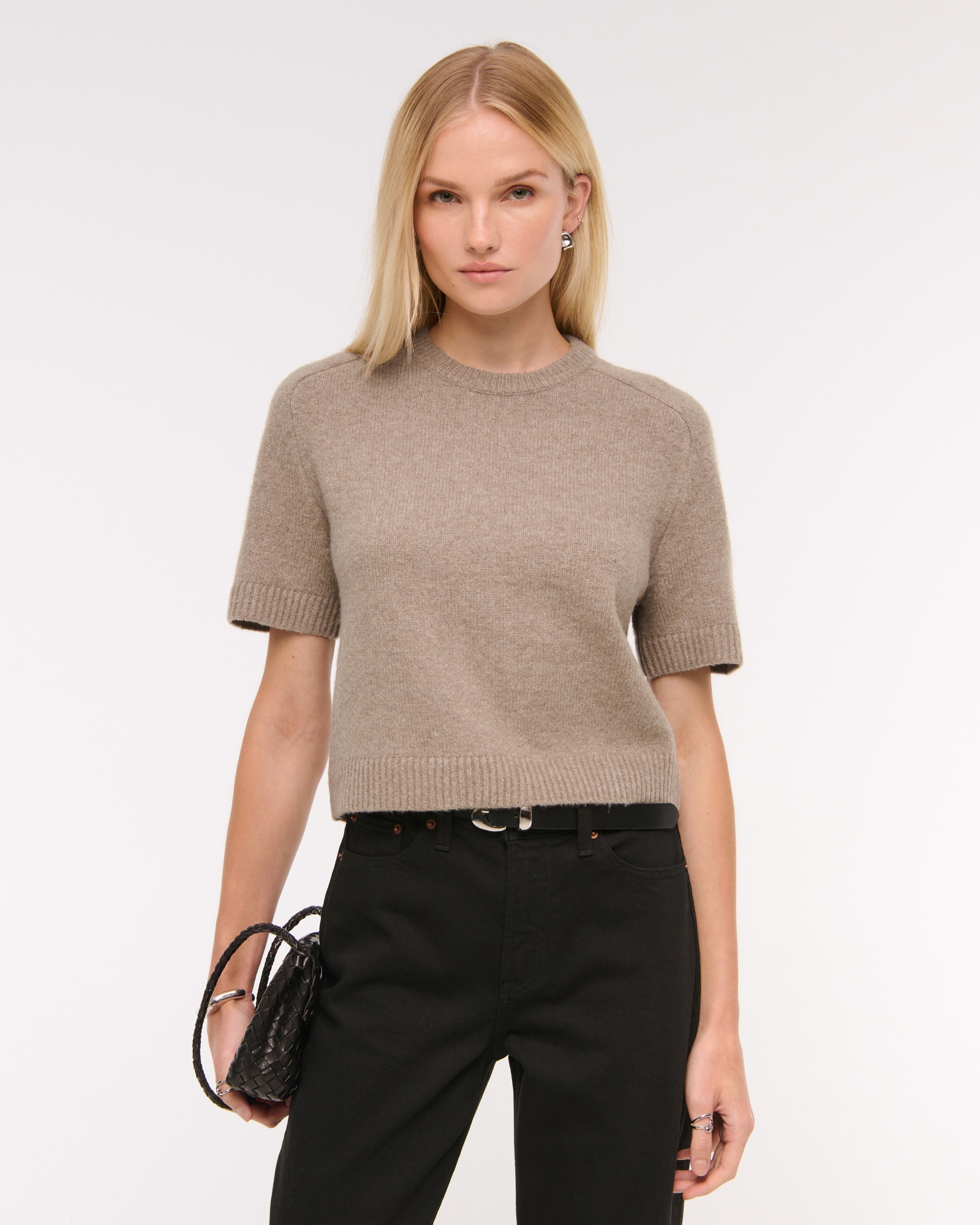 The A&F Madeline Textural Crew Sweater Tee