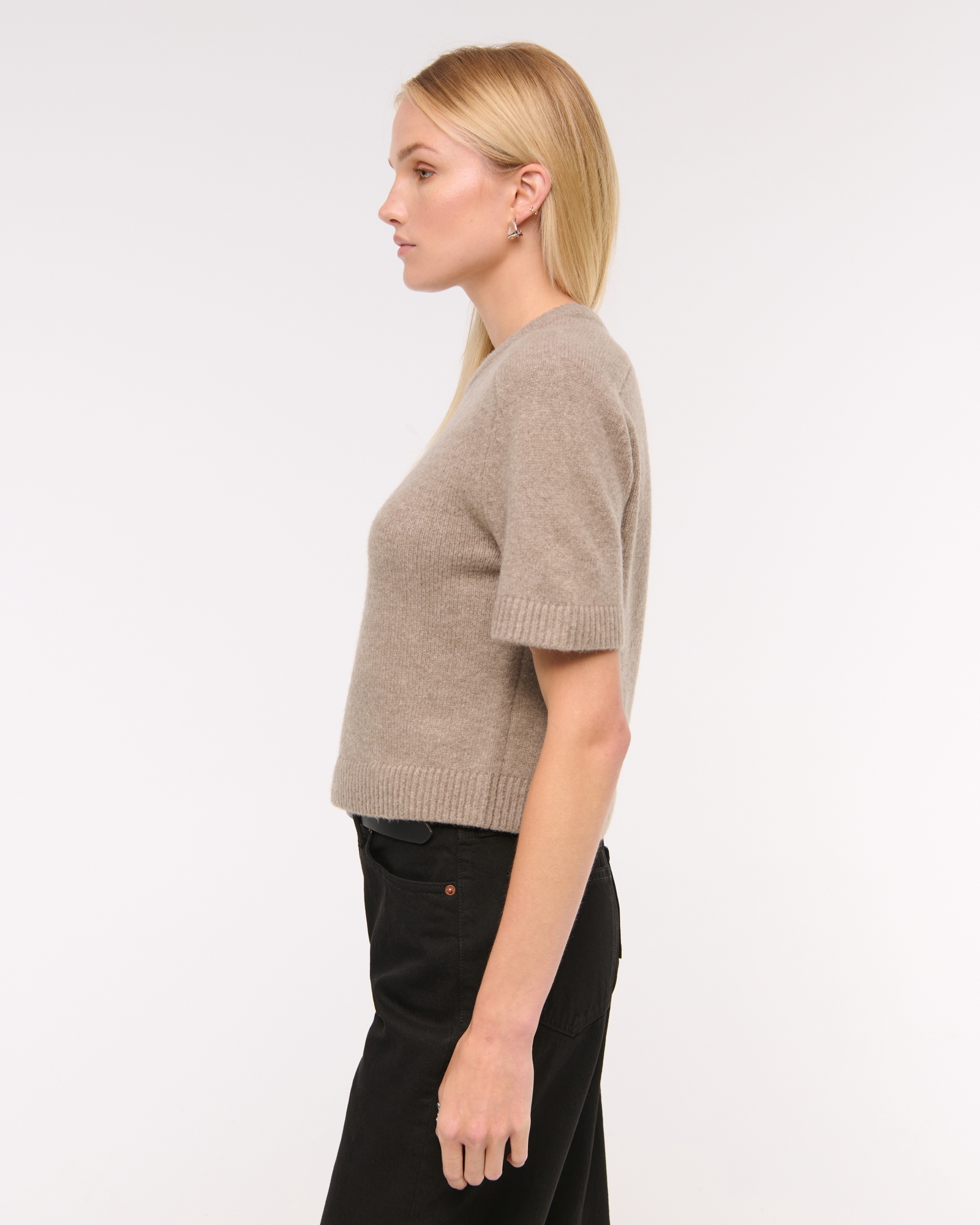 The A&F Madeline Textural Crew Sweater Tee