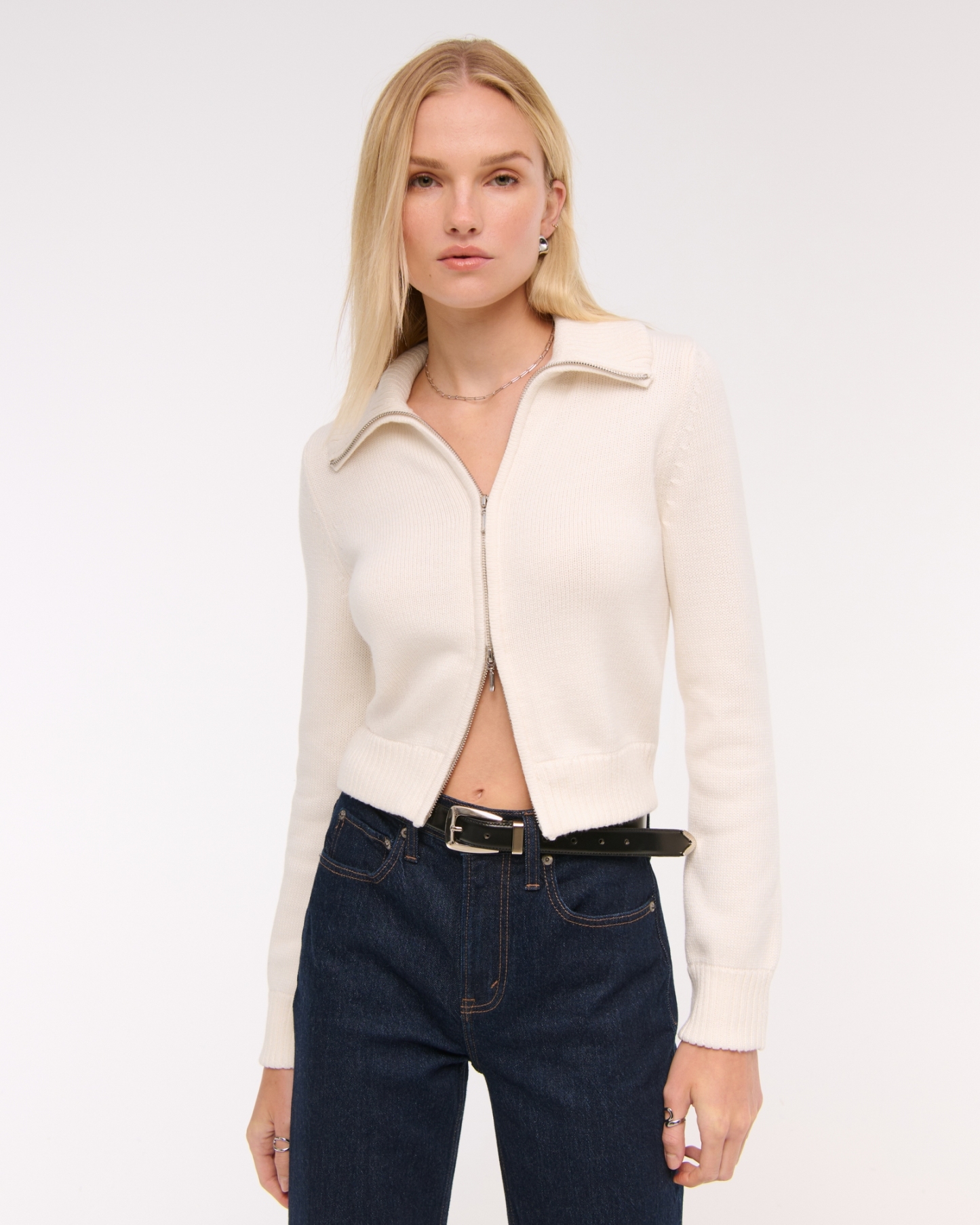 Double Zipper Western Cardigan