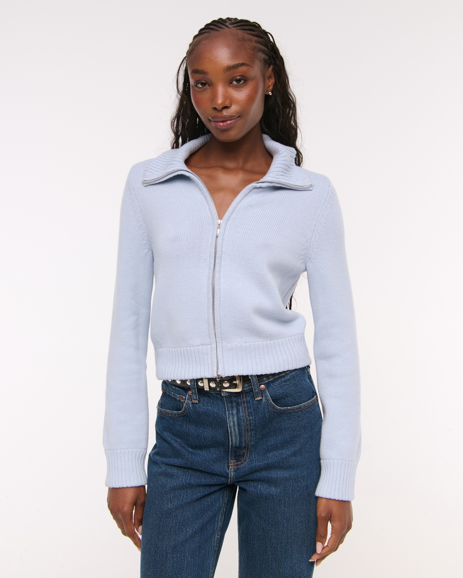 Double Zipper Western Cardigan