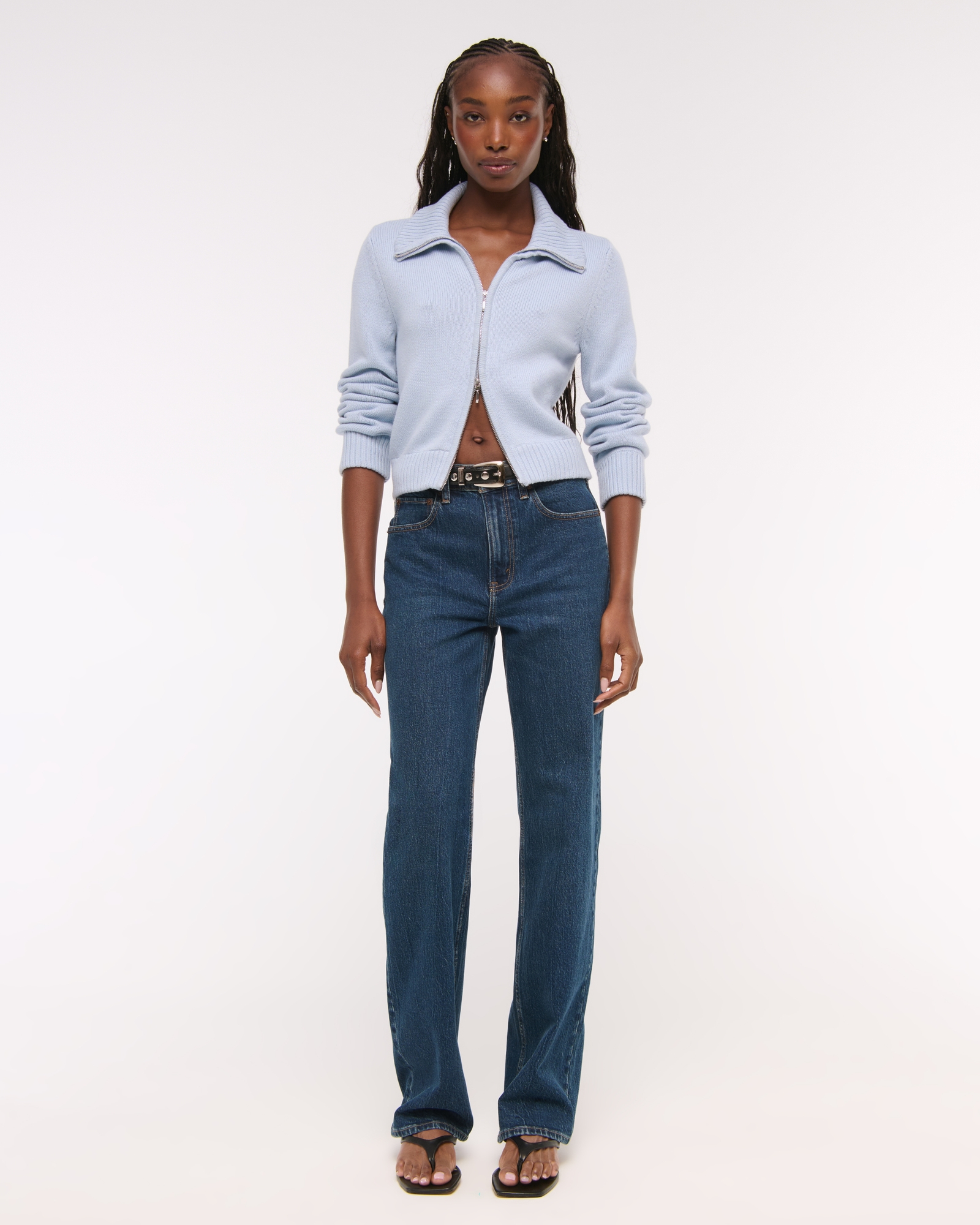 Double Zipper Western Cardigan