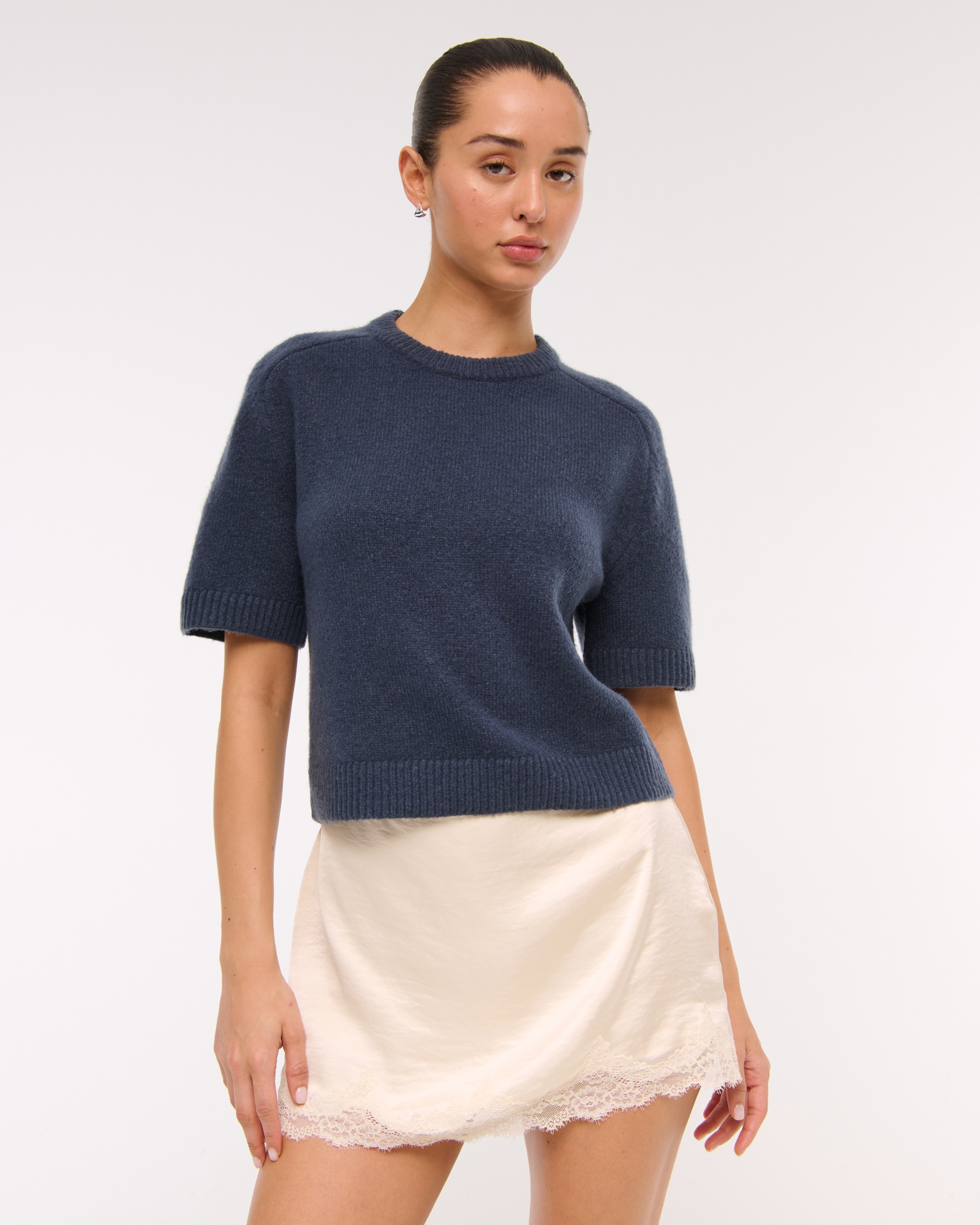The A&F Madeline Textural Crew Sweater Tee