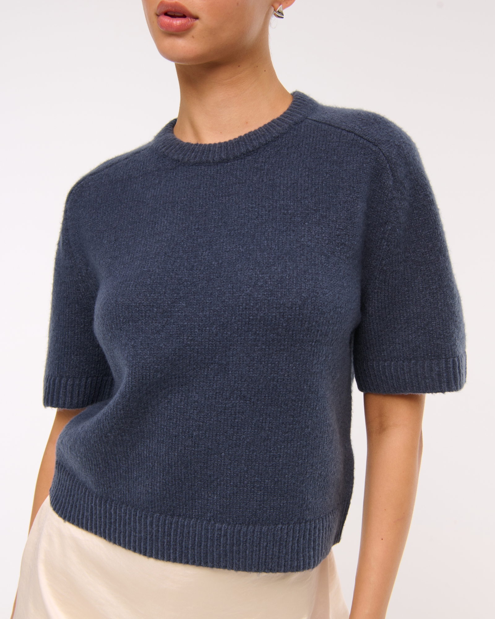 The A&F Madeline Textural Crew Sweater Tee