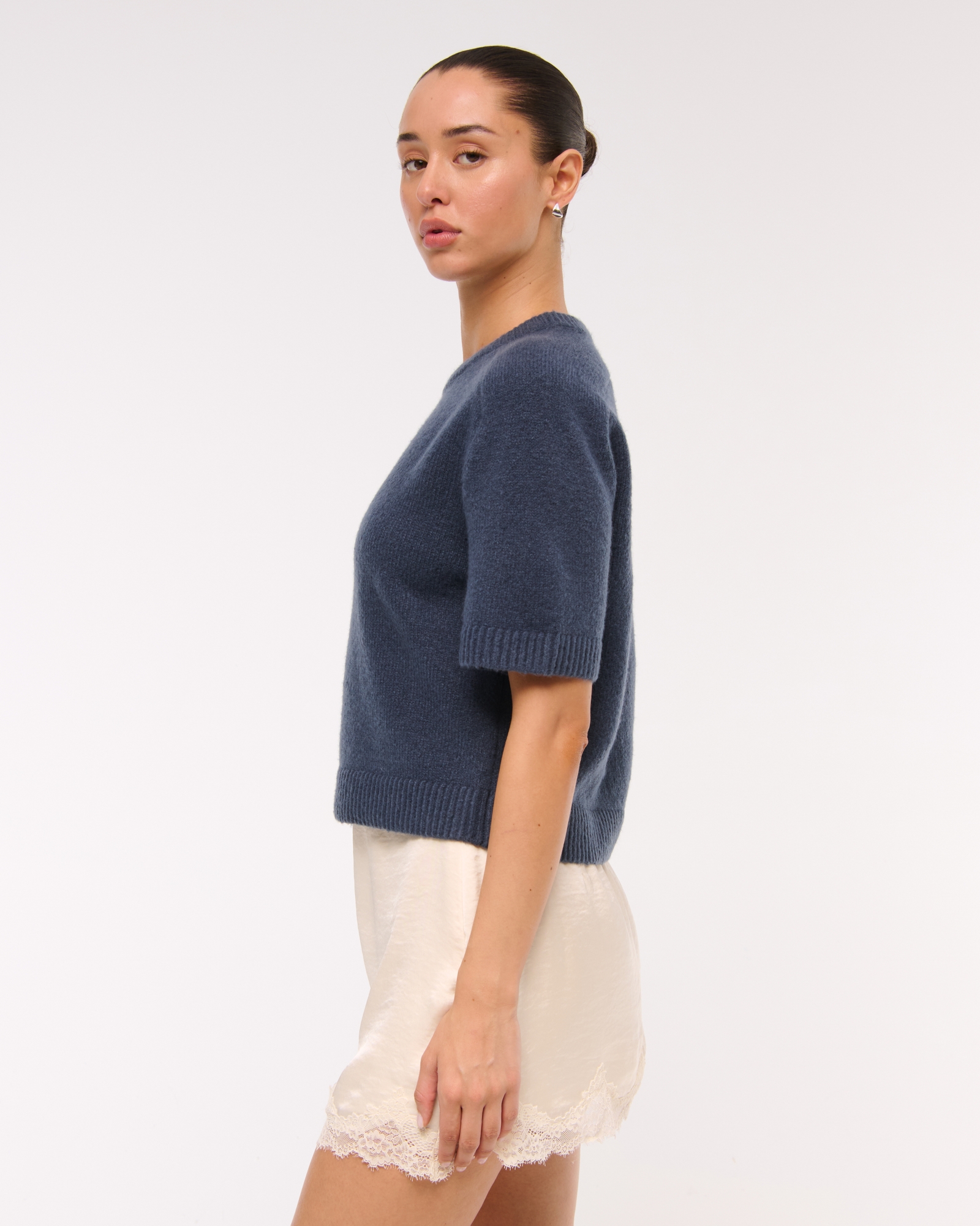 The A&F Madeline Textural Crew Sweater Tee