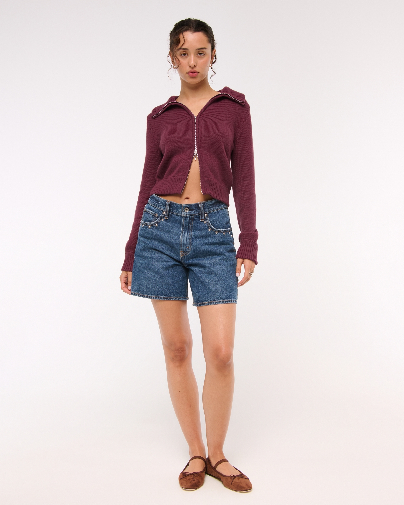 Double Zipper Western Cardigan