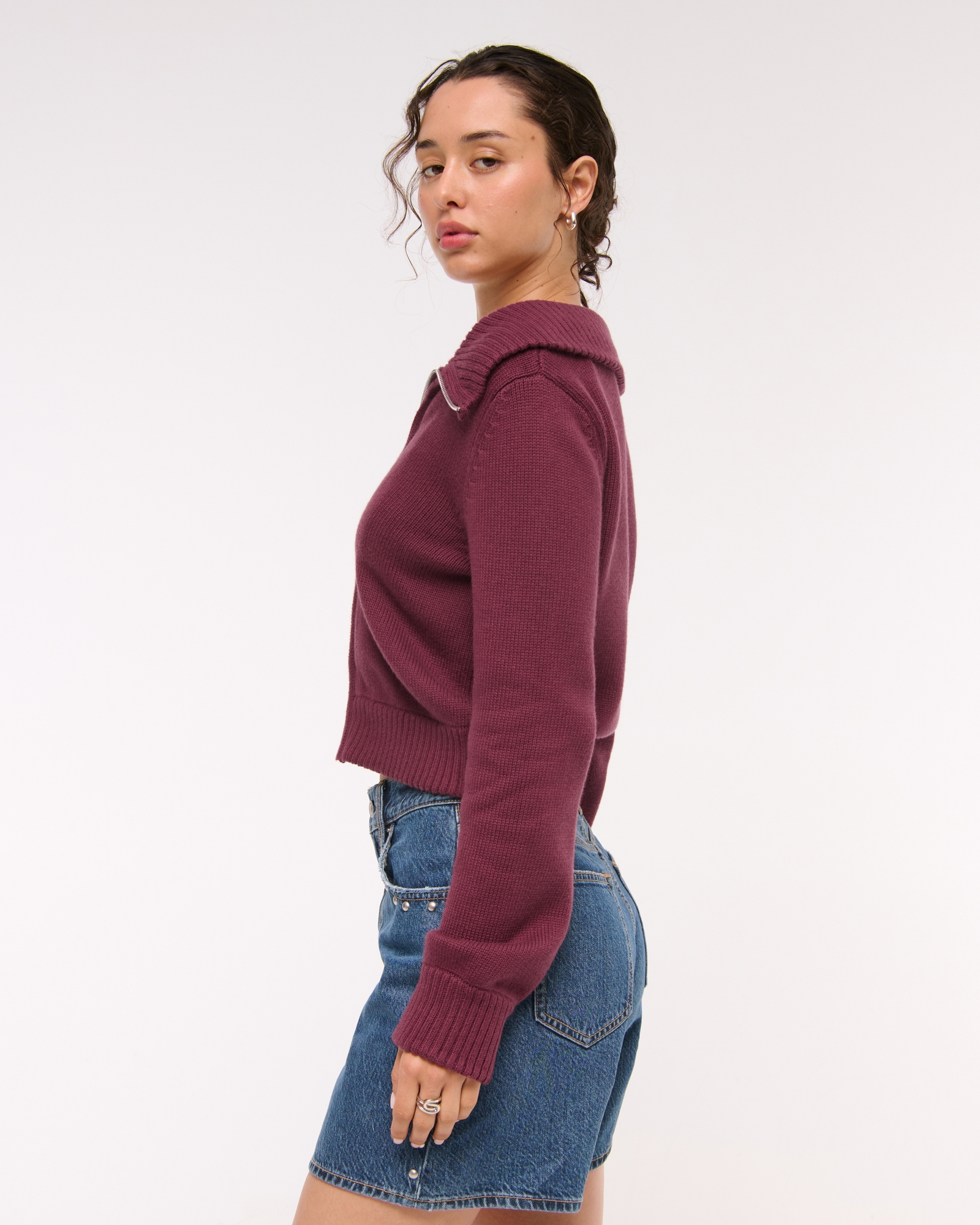 Double Zipper Western Cardigan