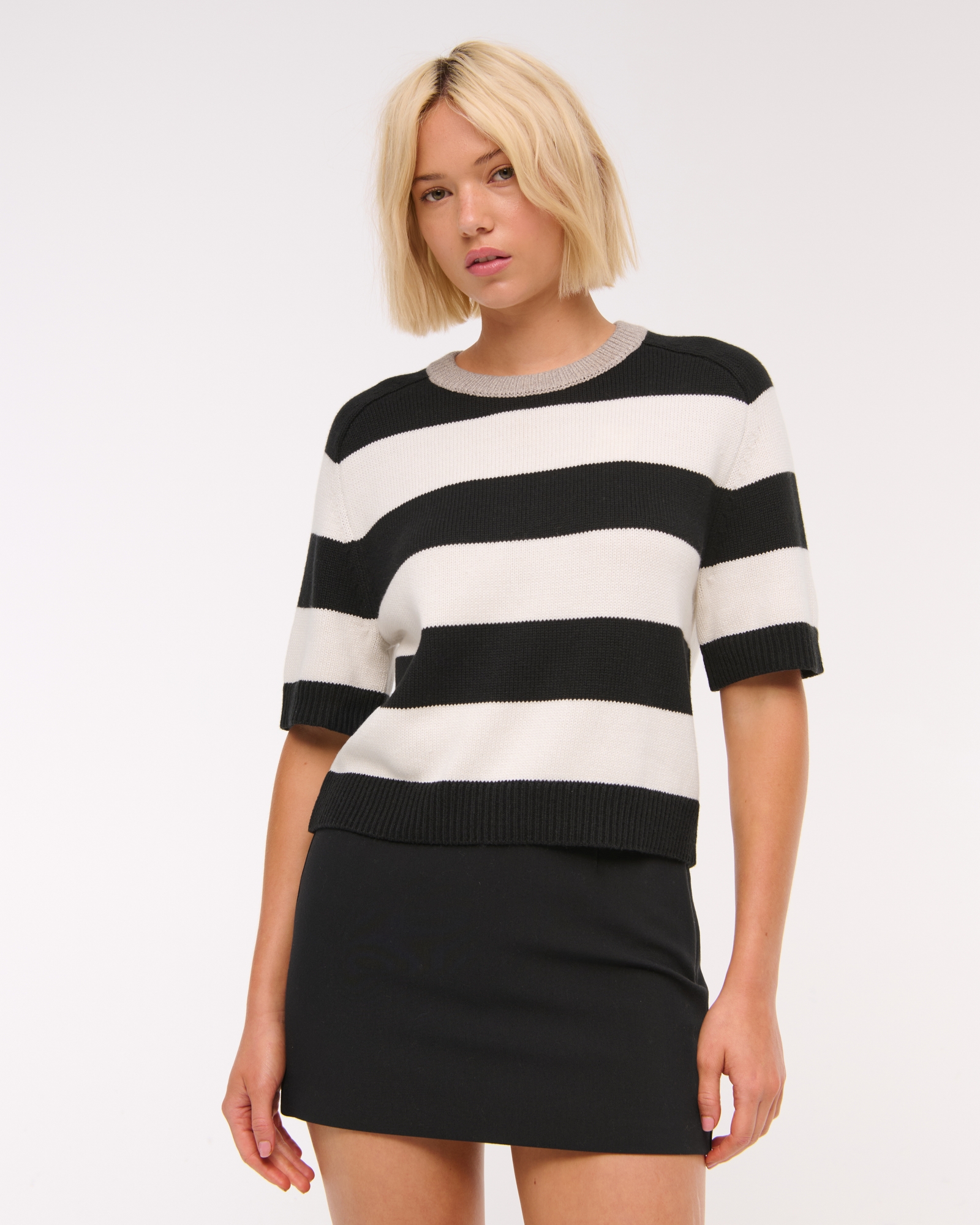 The A&F Madeline Textural Crew Sweater Tee