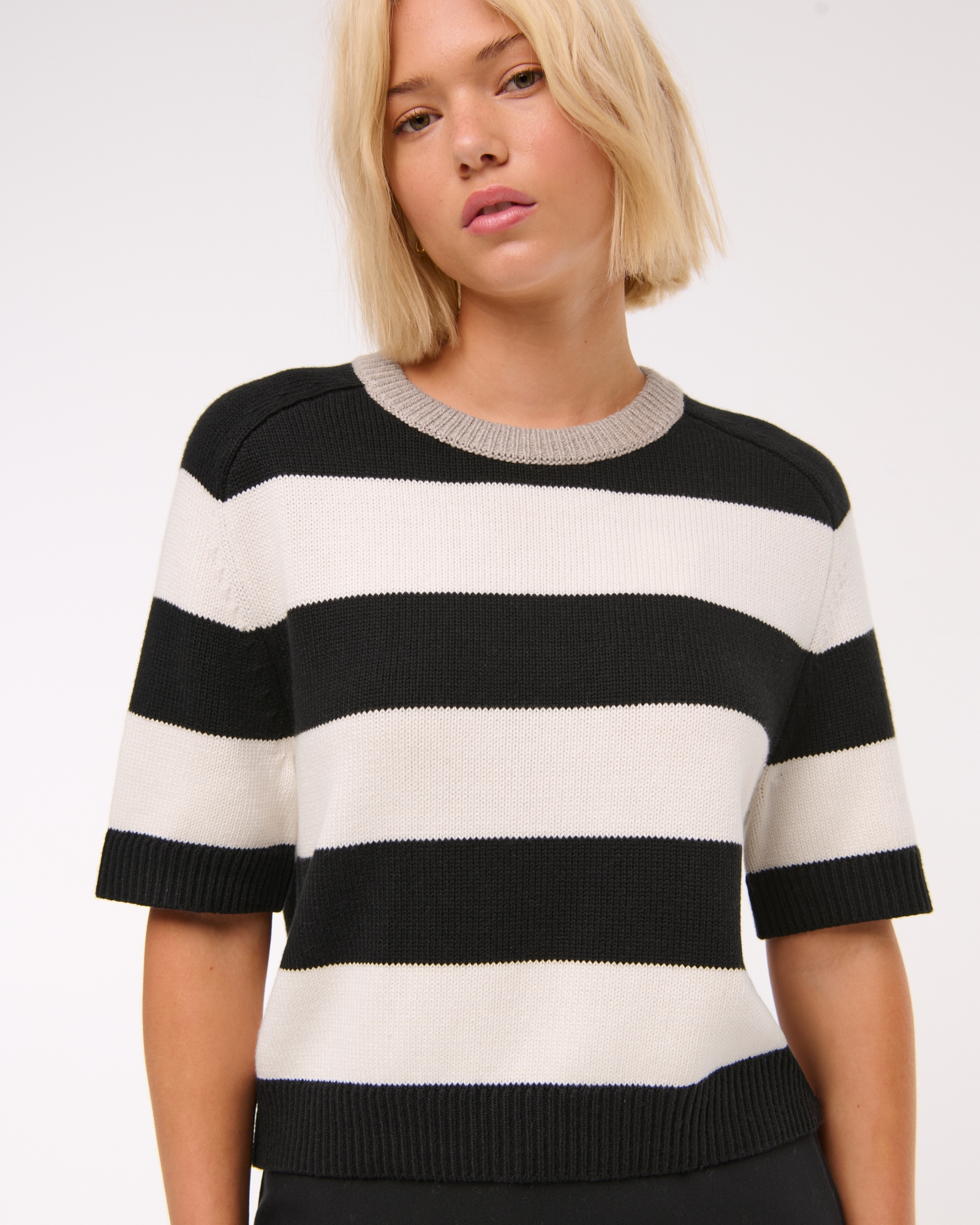 The A&F Madeline Textural Crew Sweater Tee