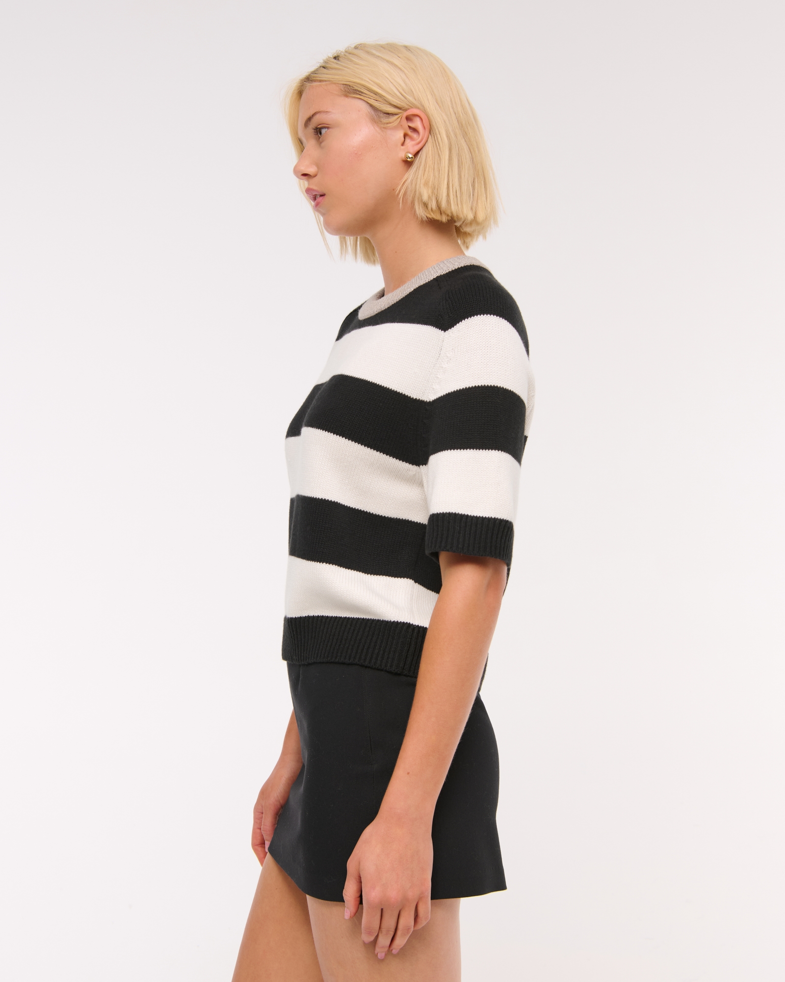 The A&F Madeline Textural Crew Sweater Tee