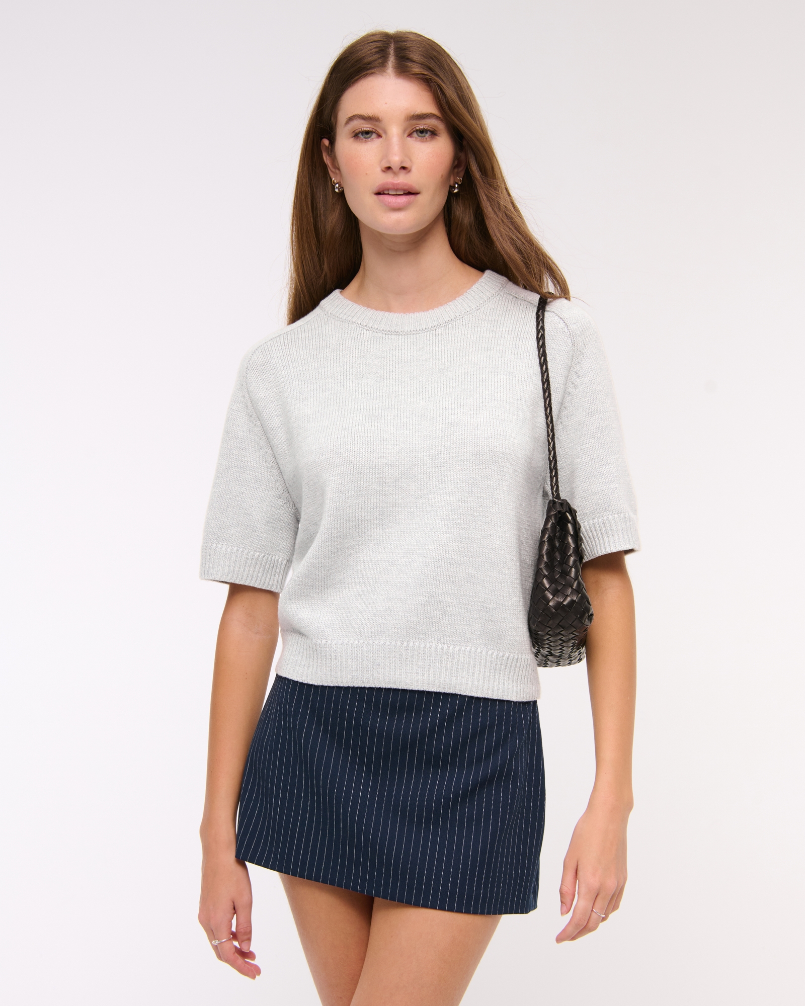 The A&F Madeline Textural Crew Sweater Tee
