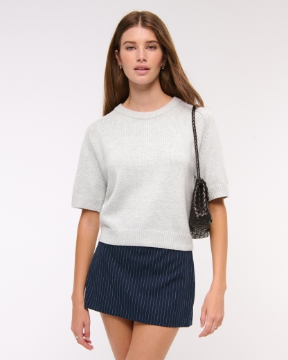 The A&F Madeline Textural Crew Sweater Tee