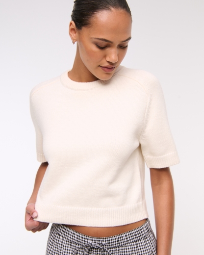 The A&F Madeline Textural Crew Sweater Tee