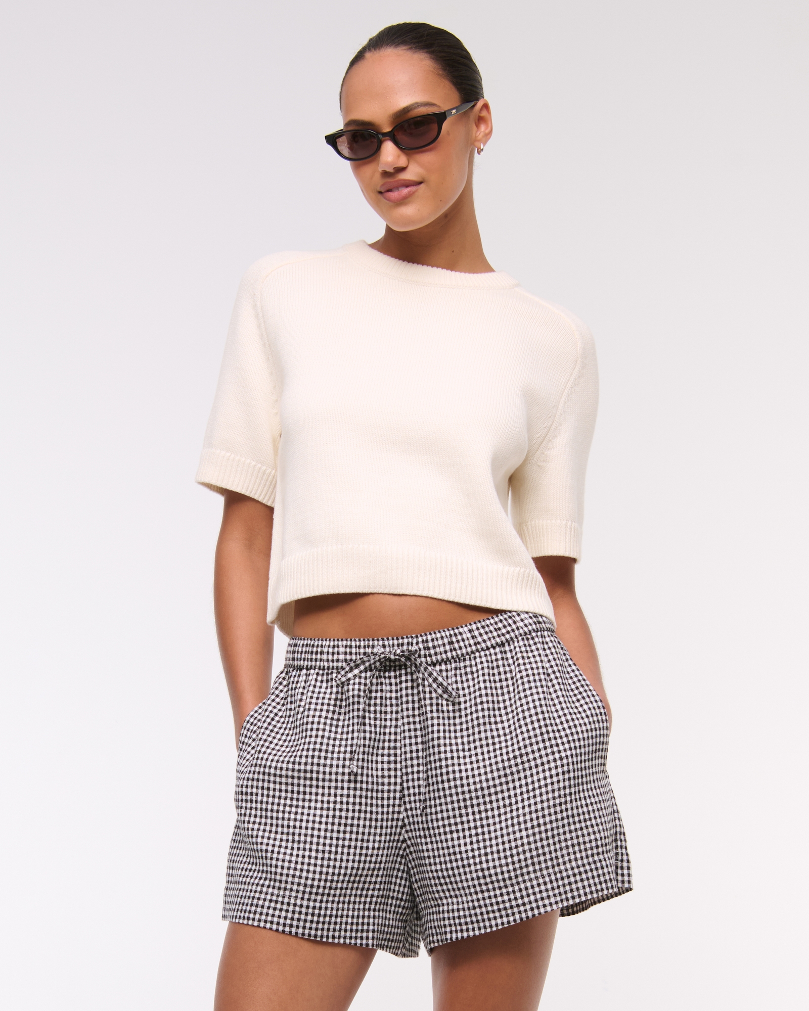 The A&F Madeline Textural Crew Sweater Tee