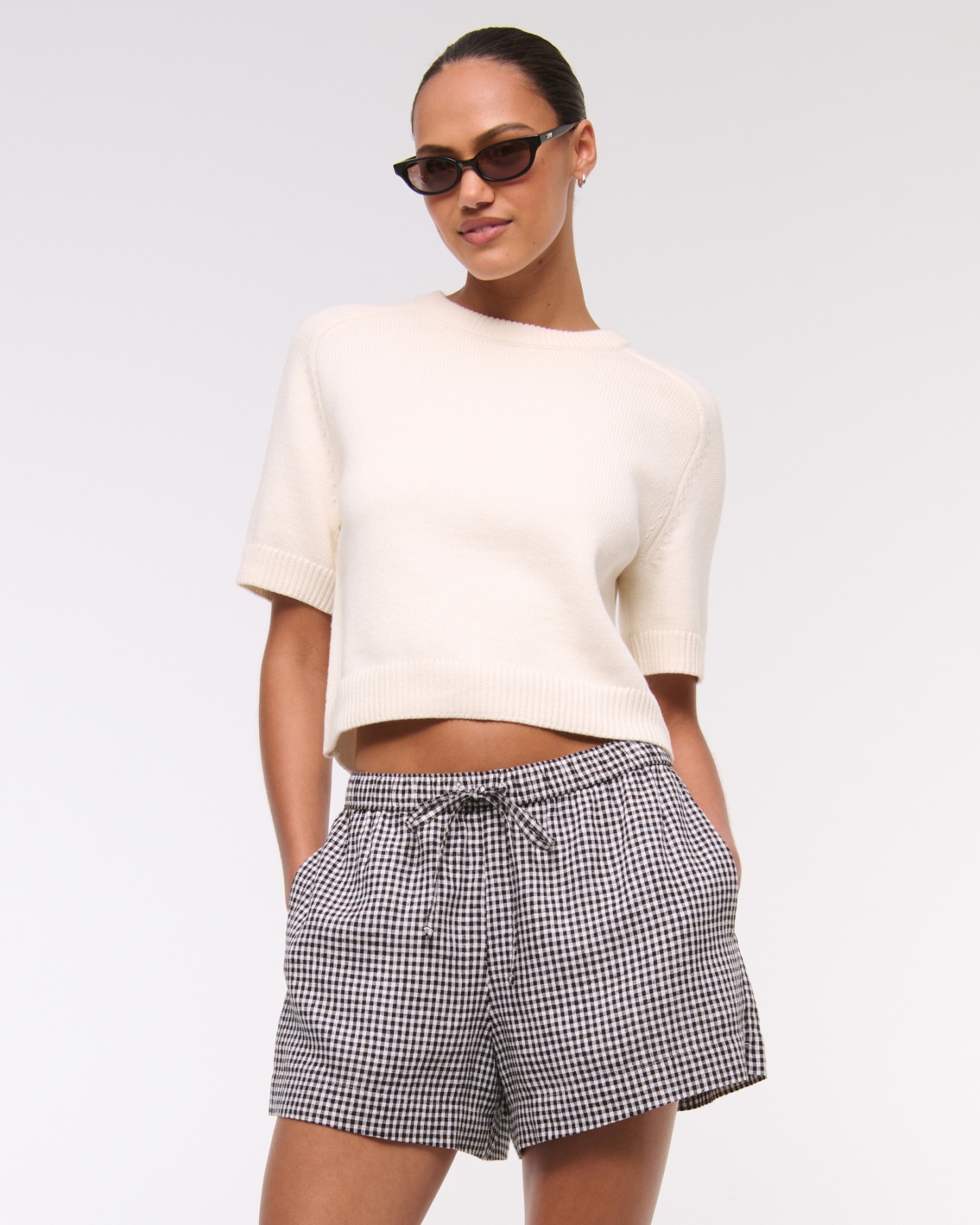 The A&F Madeline Textural Crew Sweater Tee