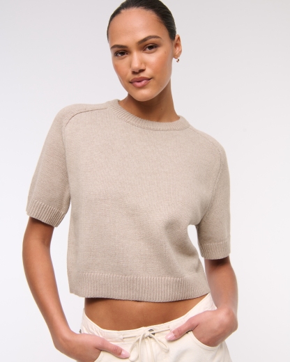 The A&F Madeline Textural Crew Sweater Tee