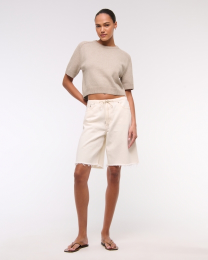 The A&F Madeline Textural Crew Sweater Tee