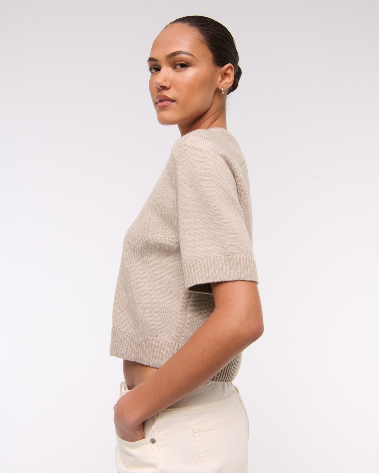 The A&F Madeline Textural Crew Sweater Tee