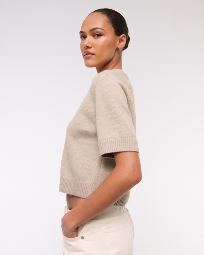 The A&F Madeline Textural Crew Sweater Tee