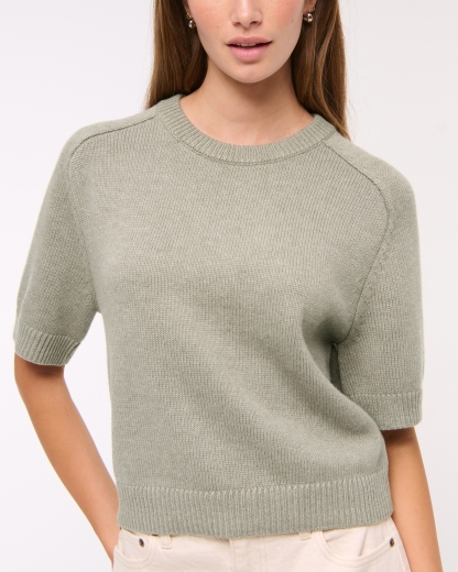 The A&F Madeline Textural Crew Sweater Tee