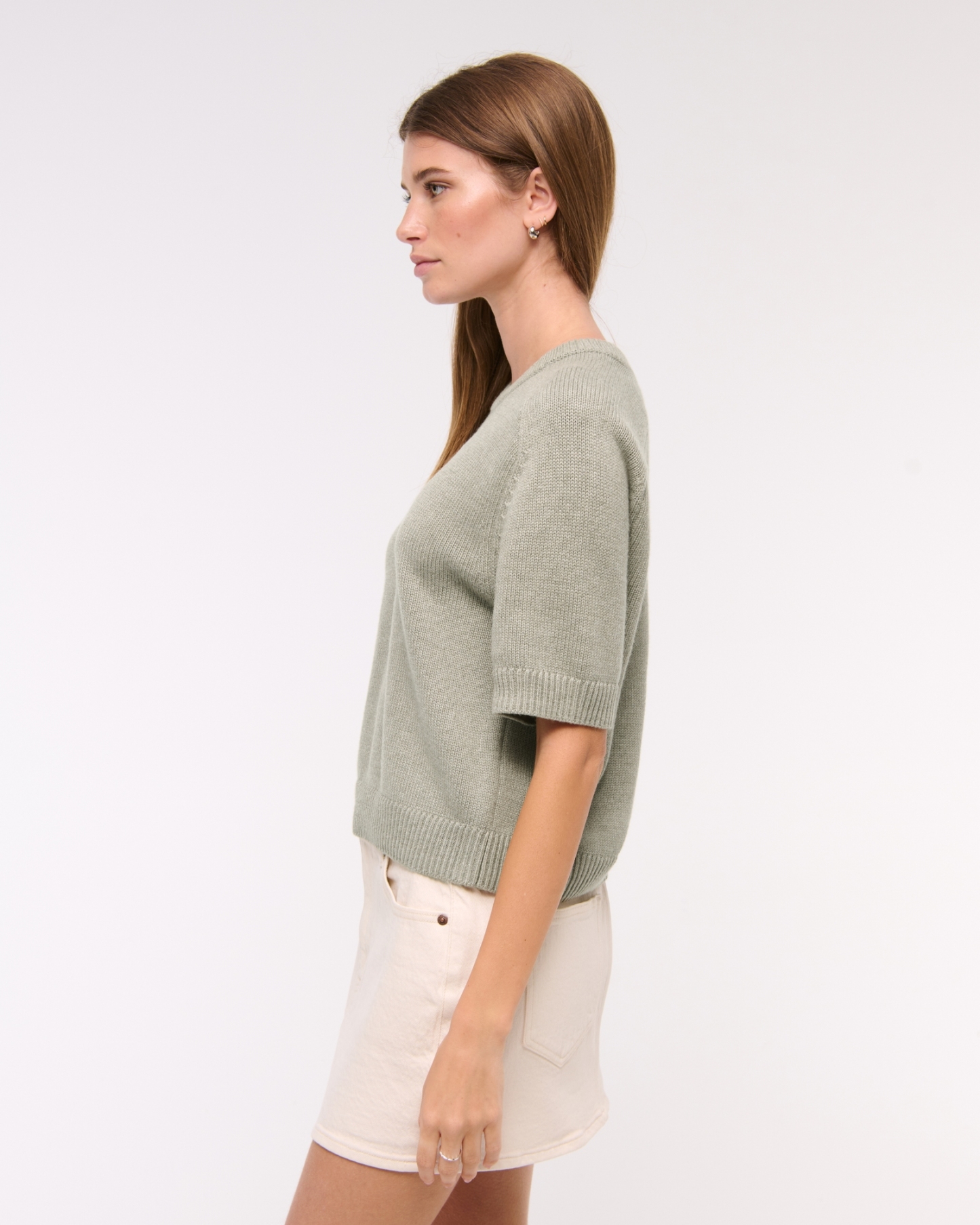 The A&F Madeline Textural Crew Sweater Tee