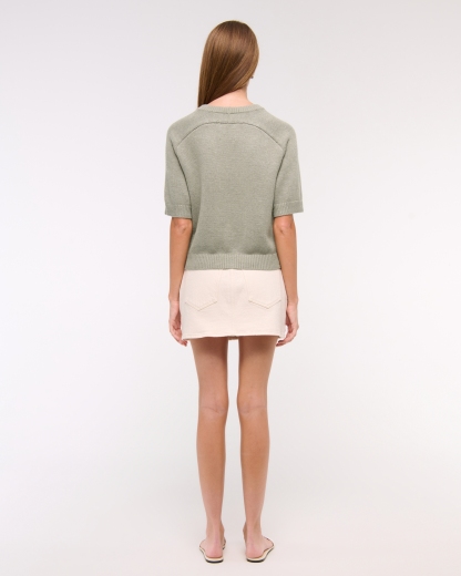 The A&F Madeline Textural Crew Sweater Tee