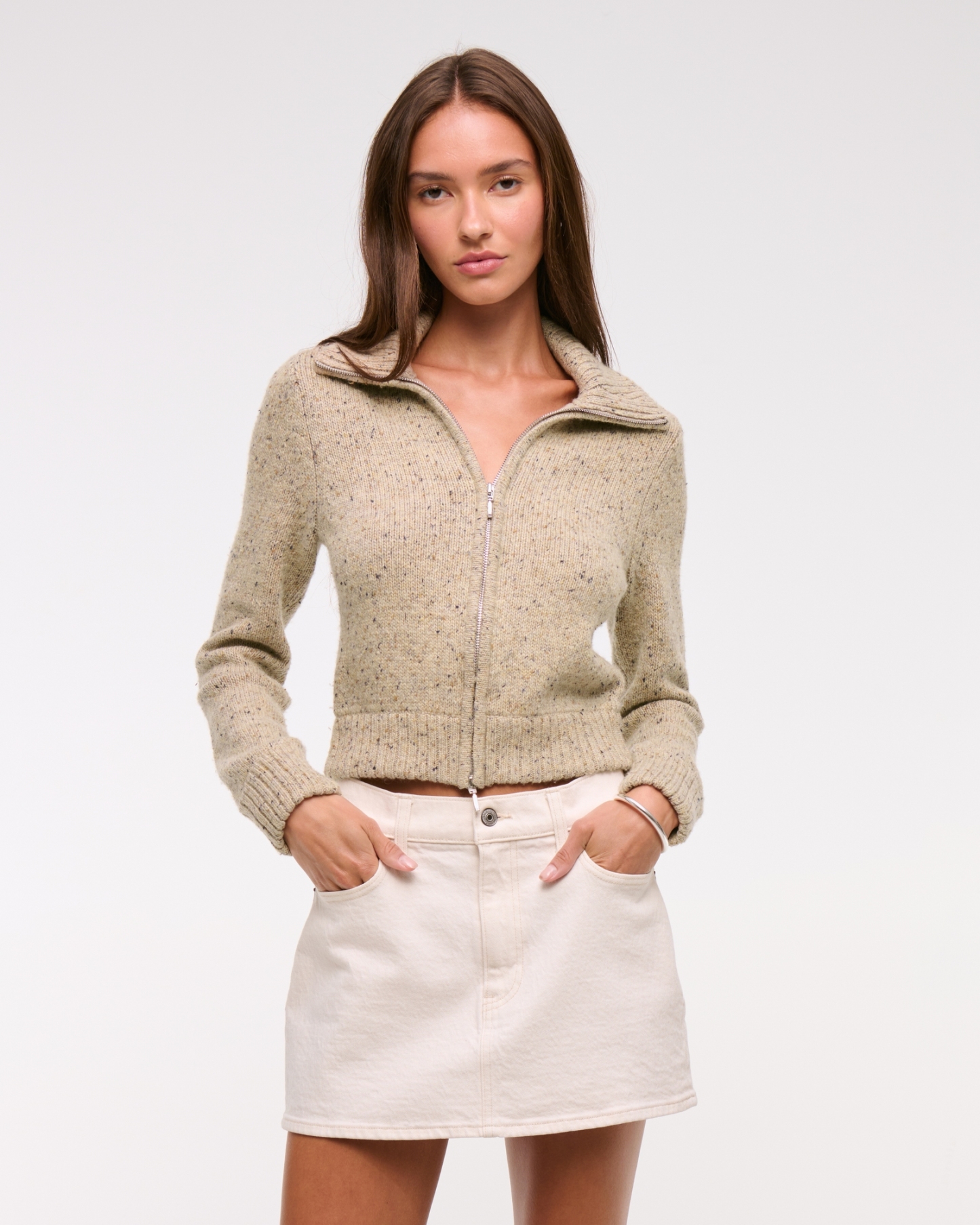 Double Zipper Western Cardigan