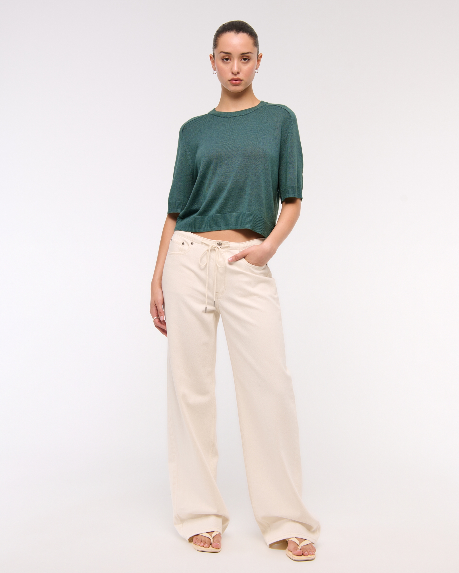 The A&F Madeline Textural Crew Sweater Tee