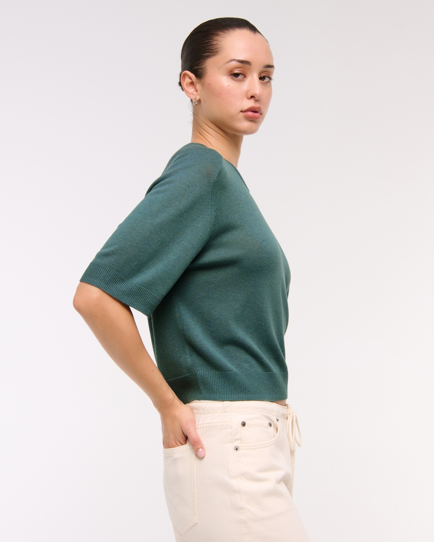 The A&F Madeline Textural Crew Sweater Tee