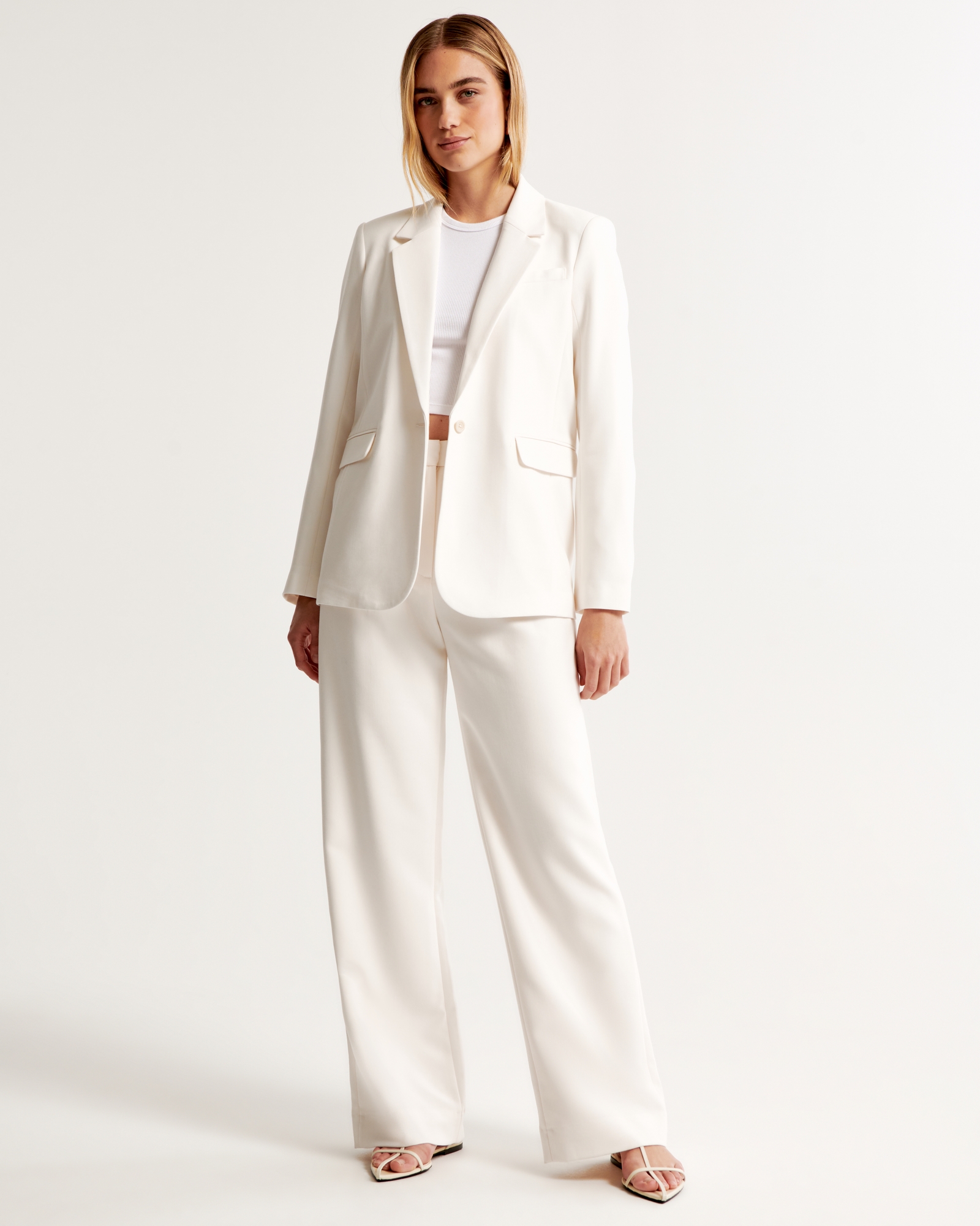 A&F Sloane Tailored Wide Leg Pant