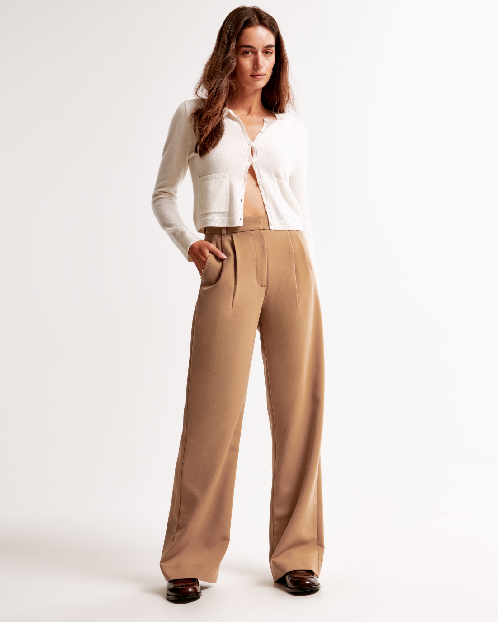 A&F Sloane Tailored Wide Leg Pant